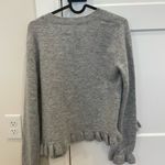 CeCe  Gray Button-Down Ruffle Hem Top Photo 5