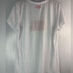 Under Armour  Threadborne Spellout L V-Neck White Short Sleeve Tee Top Photo 3