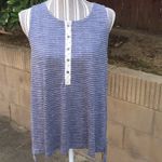 Hem & Thread NWT Womens Medium Striped sleeveless blue tank Top Photo 5