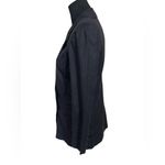 Evereve  Alexa Black Linen Double-Breasted Blazer Photo 1