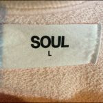 Soul Cycle light pink large crop sweatshirt. Photo 3