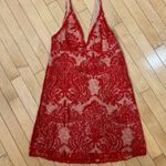 Free People Night Shimmers Mini Dress Sequin Lace Deep V Neck Size 2 Photo 4