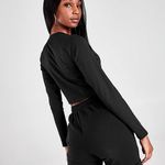 Adidas Originals Outline Ribbed Crop Long-Sleeve Shirt Size M Photo 3