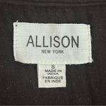 Allison New York Womens Gauze Peasant Top Size S Ruffles Black Boho Embroidered Photo 6