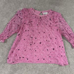 Tanya Taylor silk blouse pink size 2 peasant Photo 0