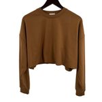 We Wore What  Brown Earth‎ Tone Cropped Sweatshirt Medium Photo 1