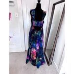 Anthropologie  Printed V-Neck Pleated A-Line Watercolor Dress Size Large Photo 5