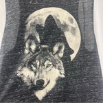 Bella Canvas  Large Wolf Moon Muscle Tee Tank Top Boho Grunge Graphic Animal Photo 2