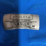 Athleta  1/4 Zip Track Running Shirt Pullover Sz M Bright Blue Long Sleeve Active Photo 8
