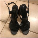 Hugo Boss black leather ankle strap heels Photo 3