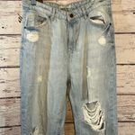 American Bazi Jeans Distressed High Rise Wide Leg Light Wash-13 Photo 2
