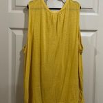Old Navy  linen blend tank top split neck mustard color size XXL Photo 1