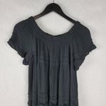 Vintage Havana Women Dress Size S Black Off Shoulder Crochet Tassel Fringe Hem Photo 6