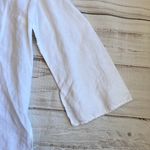 New York & Co. White Linen Blend Embroidered Western Top Sz M Photo 3