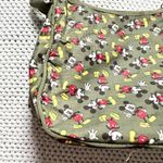 Disney Mickey Mouse Green Lightweight Nylon All Over Print Shoulder Bag & Pouch Photo 3