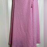 H&M Divided Pink & Black Polka Dot Women’s Ruched Y2K Short Sleeve Midi Dress Photo 4
