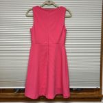 Elle NWT Pandango Pink Scalloped Ribbed Faux Wrap Sleeveless Fit & Flare Dress Photo 7
