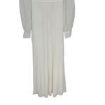 Lulus Talk About Divine White Long Sleeve Backless Maxi Dress Size M Size M Photo 3