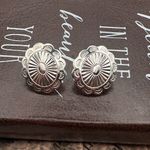 Vintage Southwestern Concho Bracelet & Earring Set Silver Tone Photo 2