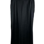 St. John  Silk Satin Wide Leg Pants Womens Size 8 Black Evening Pleat Dress Pants Photo 0