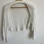 Crochet Open Front Crop Cardigan Mesh Bolero Knit Top White Size undefined Photo 0