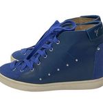 Giuseppe Zanotti Soma50 Studded High Top Wedge Women's Blue High-Top Sneakers Photo 0