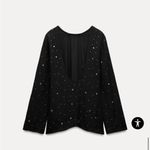 ZARA open back rhinestone top. S Photo 3