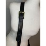 Italian Leather Black Crossbody Bag Purse Satchel Unisex Adjustable Strap Photo 8
