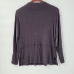 Anthropologie  Eri + Ali Womens Sweater XS Gray Ribbed Knit Mock Neck Pullover Photo 2