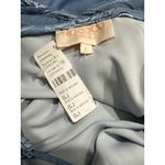 ROCOCO SAND Cross Back Peplum Maxi Dress in Light Blue Large New Womens Satin Photo 7