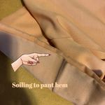 VINTAGE 1990'S NORTON MCNAUGHTON PEACH PANT SUIT WITH EMBROIDERED DETAIL (16) Orange Photo 8