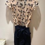 Swallow Print Romper, Navy & Pink Photo 2