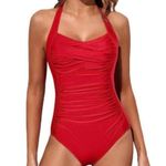 Swimsuit Red Sweetheart Neck Pin Up Retro Vintage Size Large NWT #1145 Photo 5
