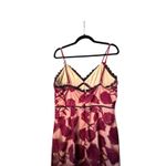 Glamorous Pink black Floral Lace Maxi Dress Spaghetti Straps Flounce Hem Size L Photo 6