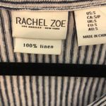 Rachel Zoe Blue White Striped Linen Front Tie Top Small Photo 3
