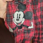 Disney Vintage  Plaid Mickey Mouse Red Pajama Pants Size Small Unisex Photo 2
