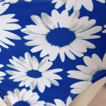 Forever 21 Bikini Bottom Royal Blue White Peek a Boo Womens L New Daisy Print Photo 2
