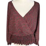 BP Nordstrom Floral V-Neck Long Sleeve Blouse Size 2XL Photo 0