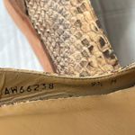 Stuart Weitzman Snakeskin Peep Toe Slingback Wood Platform pump heels sz 9.5 Photo 7