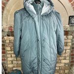 puffer coat hood gray knit cuffs 1980s Size undefined Photo 0