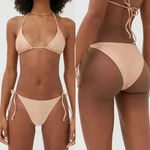 Urban Outfitters  Les Girls Les Boys Metallic Bikini Bottom Size Medium NWT $80 Photo 1