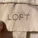 Loft  Cream Cotton Zip Up Blazer Size 8 Photo 10