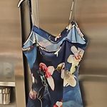 Ted Baker ππ Cynaria Printed Scallop Edge Cami Top ~ Dark Blue Medium M NWT Photo 8