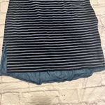 J.Jill Striped Cotton Knit Dress with Chambray Hem Detail‎ Medium Blue Photo 1