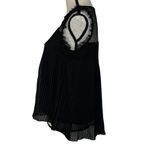 ZARA  Basic Collection Small Top Sleeveless Lace Accordion Pleats Lined Keyhole Photo 7