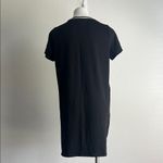 Michael Kors Black Short Sleeve T-Shirt Dress w Tuxedo Stripe, EXCELLENT, Size L Photo 2