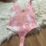Lulus LULU’S Wildlife Dusty Pink Tie Dye Bodysuit Photo 0