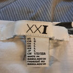 Xxi Womens Scoop neck Short Puff Sleeve Top White Bow Ribbon Print Large Photo 2