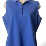 Cross Creek Pro‎ Collection Sleeveless Polo Shirt Blue Size M Photo 0