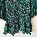 Princess Polly long sleeve dress floral blue green v neck size US 6 new no tags Photo 3